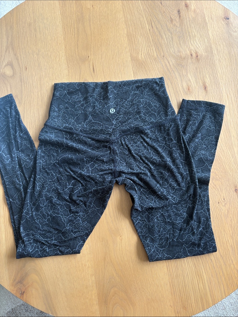 lululemon athletica Black Print Leggings